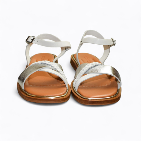 NISADIA WHITE WOMEN'S SANDALS
