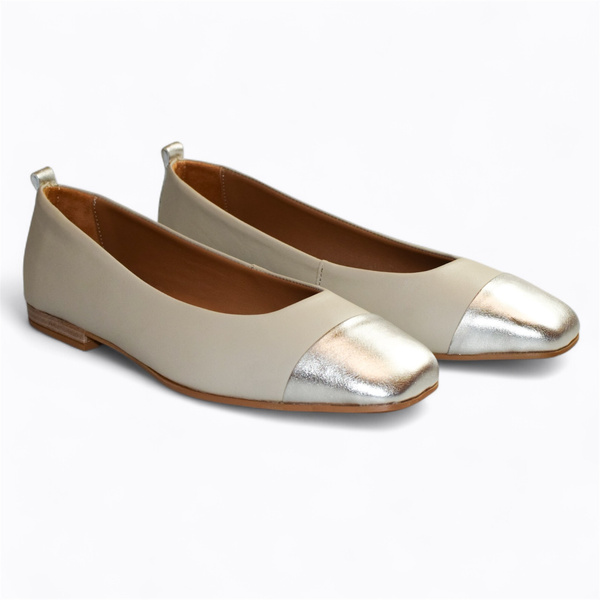 RIVANNA WOMEN'S GRAY BALLET FLATS