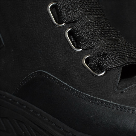 OLVARIA WOMEN'S BLACK LEATHER BOOTS