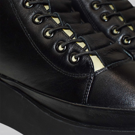 SKÓRZANE CZARNE BOTKI DAMSKIE ULISSIA