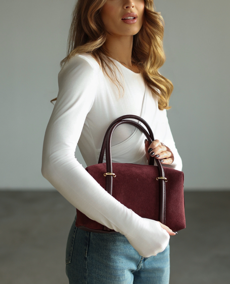 Barleta XS Cherry - Small Leather Trunk