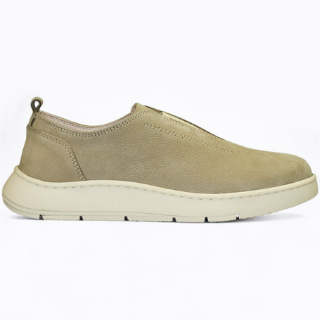 NONITIA WOMEN'S TAUPE LEATHER LOAFERS