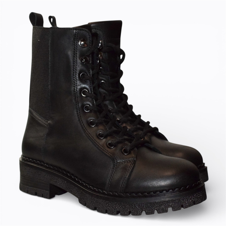 SKÓRZANE CZARNE TRZEWIKI DAMSKIE KARIANA