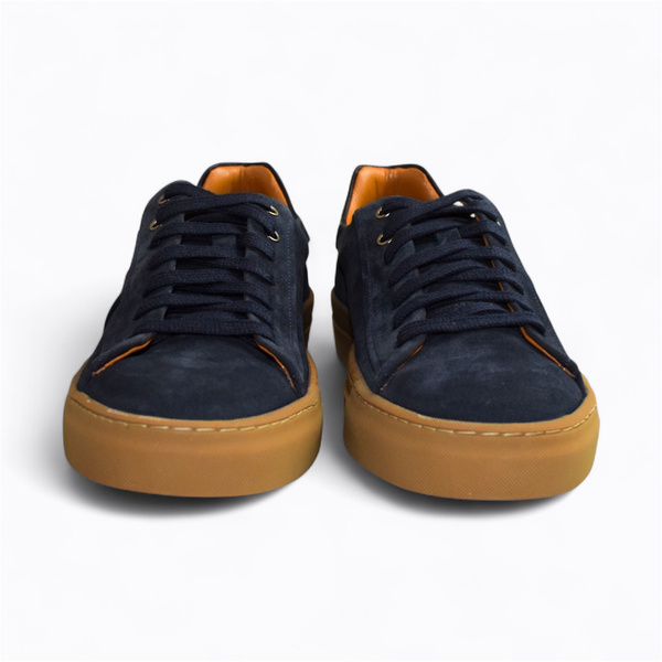 NAVY SUEDE TOTE BAG