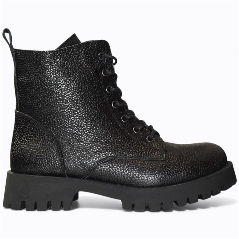 Skórzane czarne trzewiki damskie Regnika