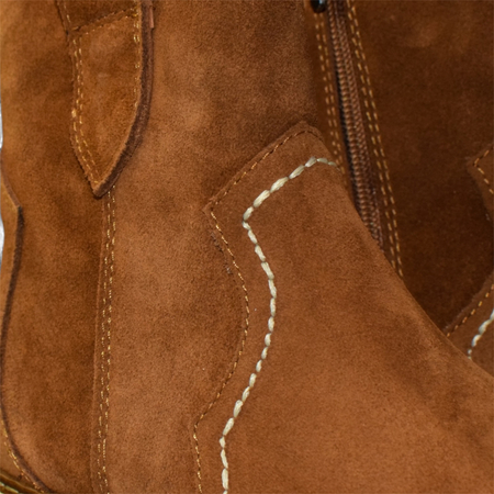 Skórzane rude kowbojki damskie Dimiria