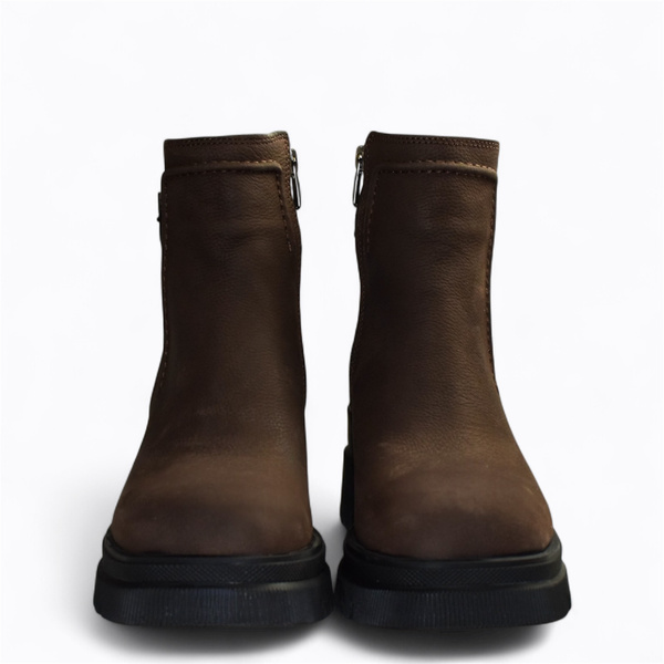 Selvira Women's Brown Leather Ankle Boots