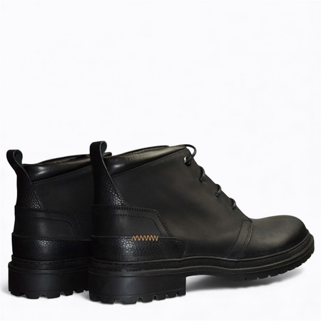 Skórzane czarne trzewiki męskie Davison