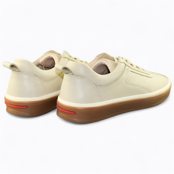 Roslith Beige Leather Women's Shoes