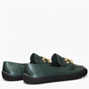 Skórzane szmaragdowe półbuty damskie Jasirea