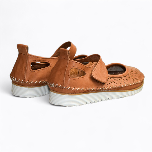 Drenira Women's Red Leather Low-Cut Shoes