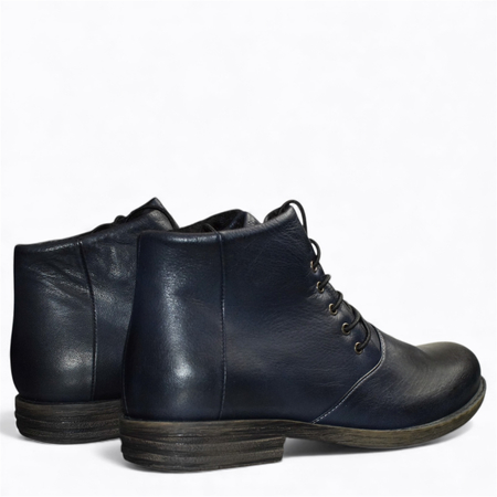 SKÓRZANE GRANATOWE TRZEWIKI DAMSKIE EVANDRA