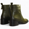 SKÓRZANE ZIELONE BOTKI DAMSKIE LAMIREL