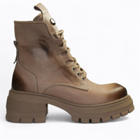 Skórzane szare botki damskie Genevra