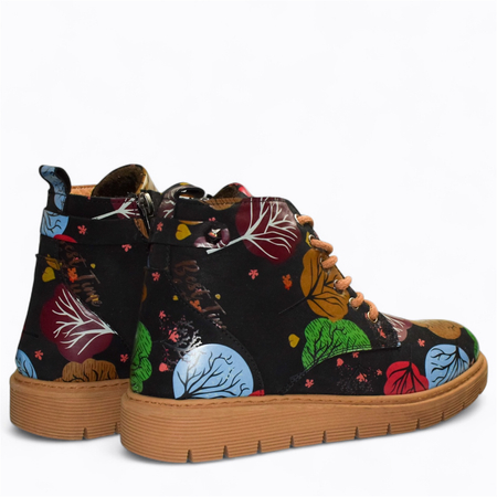 SKÓRZANE CZARNE TRZEWIKI DAMSKIE BRINARA