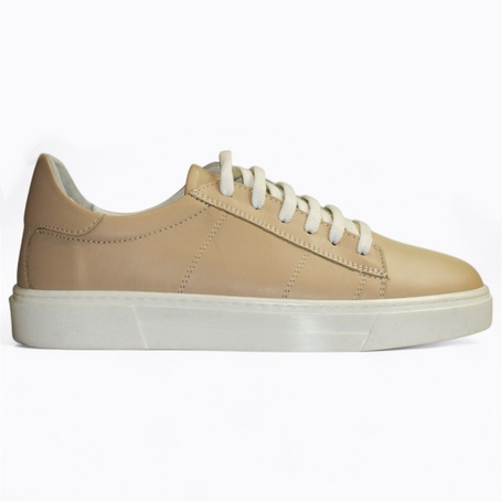 Griveti Women's Gray Leather Low-Top Shoes