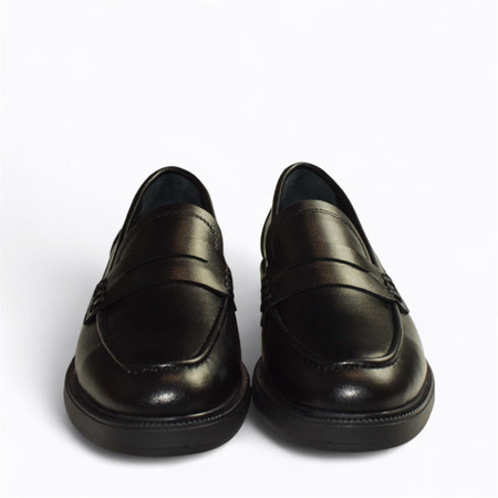 Skórzane czarne półbuty damskie Gabelia