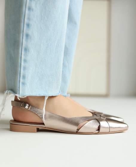 Korlina Women's Leather Copper Sandals
