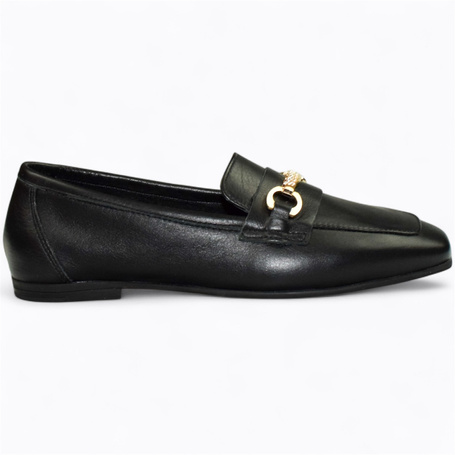 Eleanir Women's Black Leather Low-Top Shoes