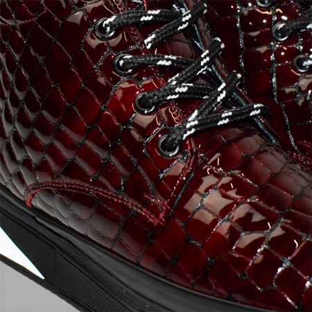 SKÓRZANE BORDOWE BOTKI DAMSKIE ZINORIA