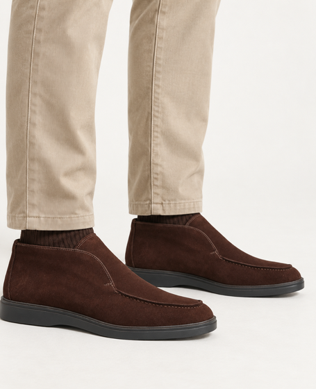 Palamir Men's Leather Chocolate-Brown Boots