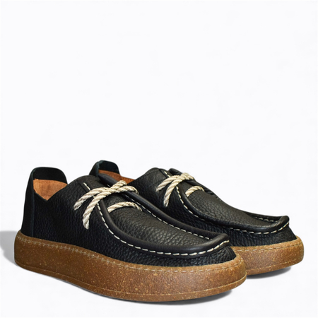 SKÓRZANE CZARNE PÓŁBUTY DAMSKIE VORELIA