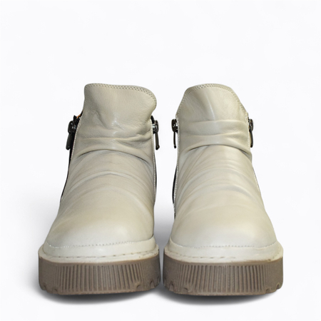 Skórzane szare trzewiki damskie Zirelle