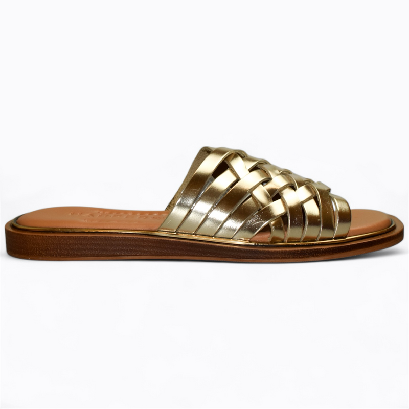 BRILIEN WOMEN'S GOLD FLIP-FLOPS
