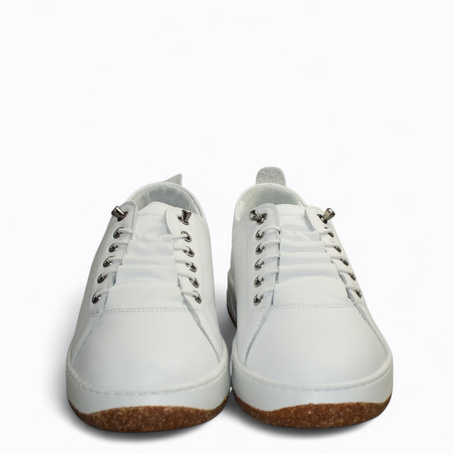 Skórzane białe sneakersy damskie Arestia