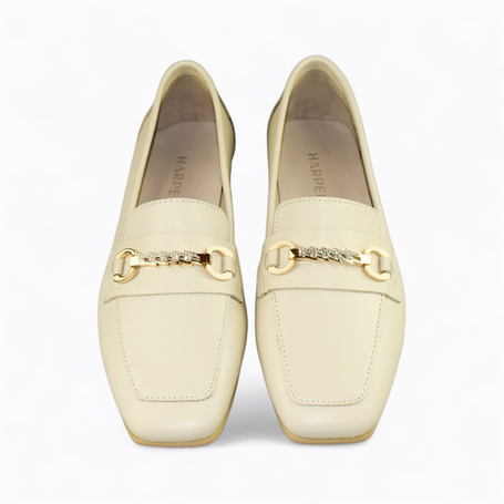 Eleanir Beige Leather Women's Shoes