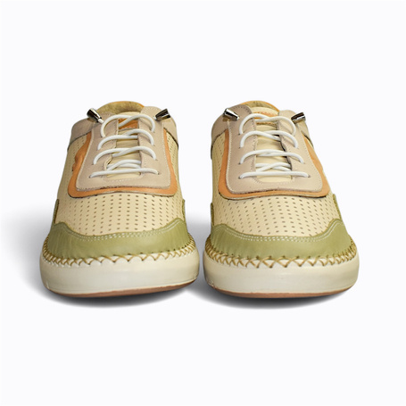 Selmira Women's Green Leather Low-Cut Shoes