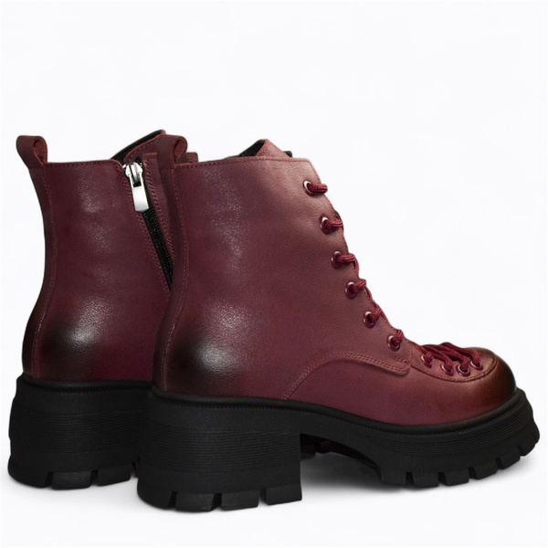 Orestia Women's Burgundy Leather Boots