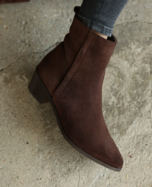 Zafrina Brown Leather Women's Ankle Boots