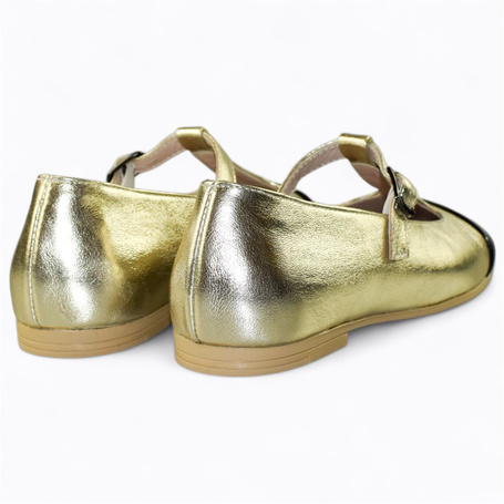Aselina Women's Leather Gold Loafers