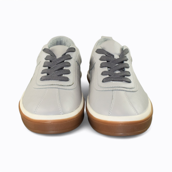 Roslith Women's Gray Leather Low-Top Shoes