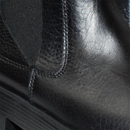 Skórzane czarne sztyblety damskie Teryssa