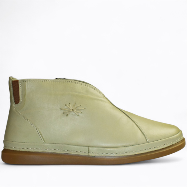Simoria Women's Green Leather Boots