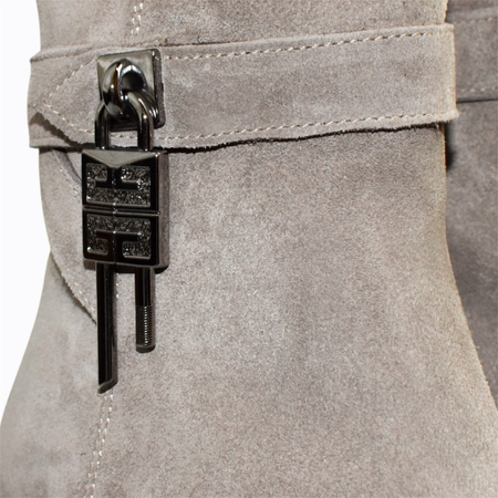 SKÓRZANE SZARE BOTKI DAMSKIE PILENNA