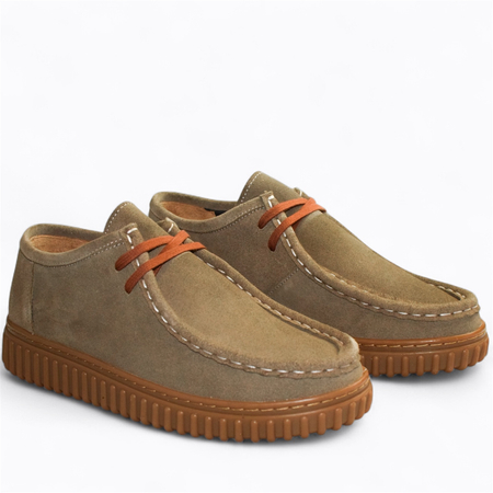 SKÓRZANE SZARE PÓŁBUTY DAMSKIE VIRETIA