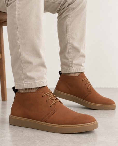 Hadrian Men's Red Leather Boots
