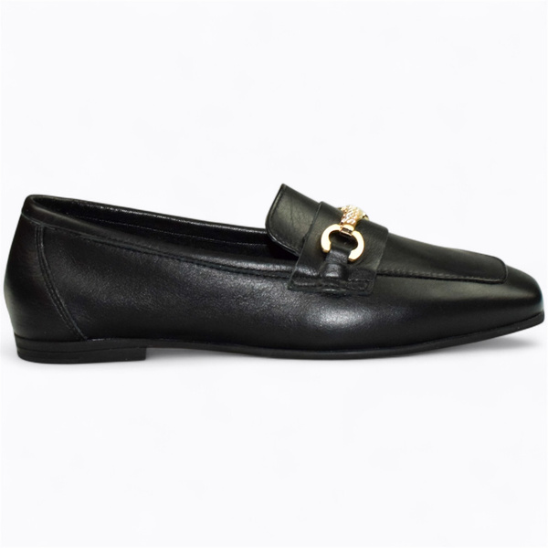 Eleanir Women's Black Leather Low-Top Shoes