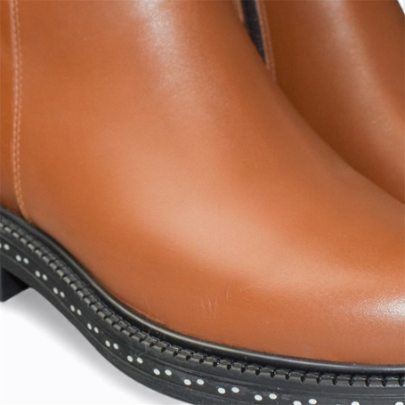 Maritha Women's Red Leather Ankle Boots