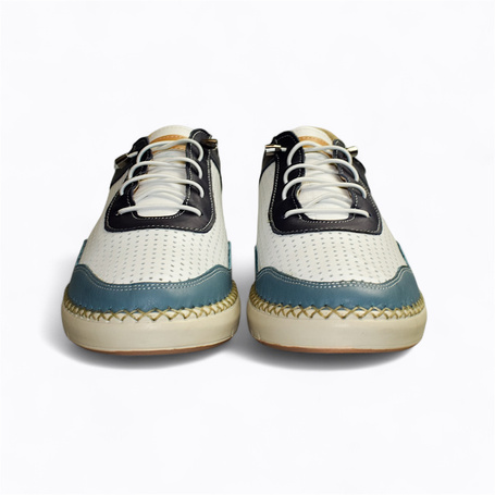Selmira Women's Blue Leather Low-Cut Shoes