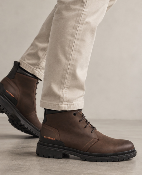 Davison Men's Brown Leather Boots