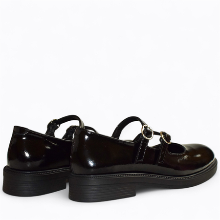 SKÓRZANE CZARNE PÓŁBUTY DAMSKIE KIRELLA