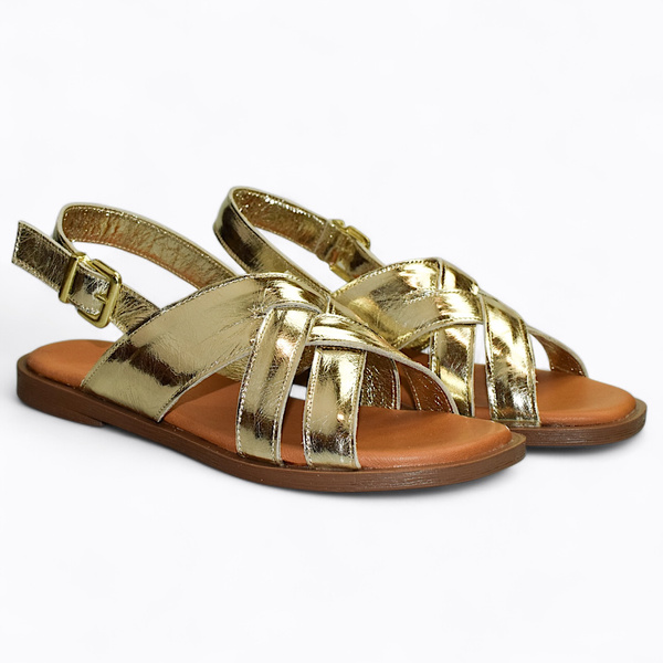 BRIXENA WOMEN'S GOLD SANDALS