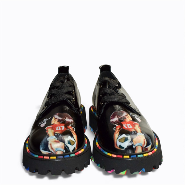 LAMIRIA BLACK LEATHER WOMEN'S LOW-TOP SHOES