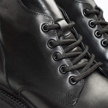 Skórzane czarne botki damskie Fantina