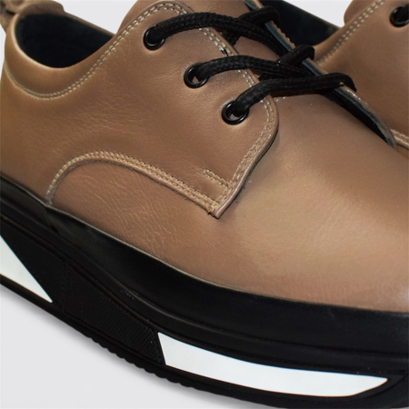 Skórzane szare półbuty damskie Grisane