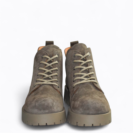 SKÓRZANE SZARE TRZEWIKI DAMSKIE SERENTI